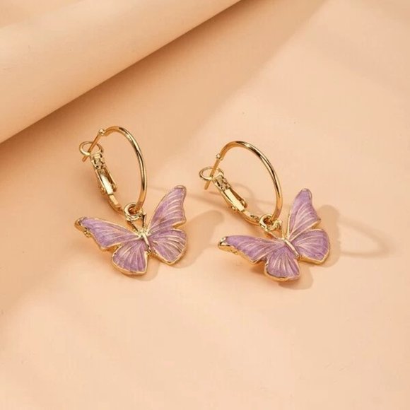 Jewelry - Butterfly Drop Earrings for Women and Girls